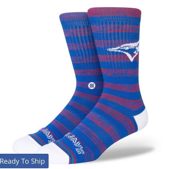 STANCE TORONTO BLUE JAYS MLB CREW HEIGHT SOCKS SIZE LARGE NWT - Picture 1 of 7